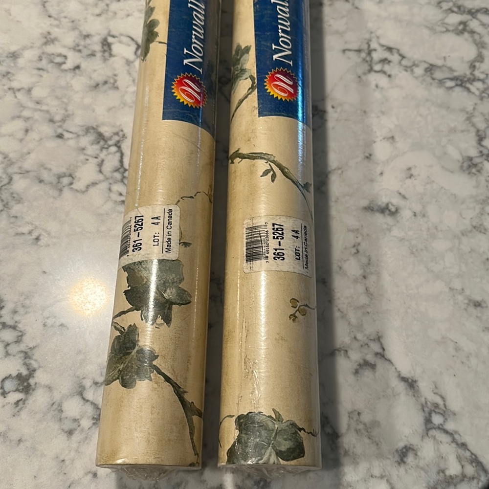 Norwall Wallpaper Leaf Pattern Two Unopened Rolls